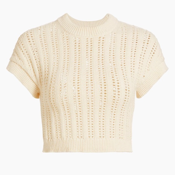 NWOT A.L.C. Amalie Crochet Cotton Crop Top - Picture 2 of 6